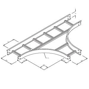 Steel Cable Ladder-Horizontal Equal Tee