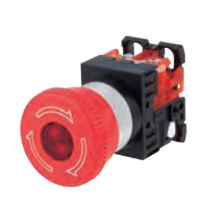 Emergency stop illuminated pushbuttons