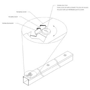Single Turnbuckle Cover Fastener