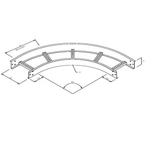 Steel Cable Ladder-90o Elbow