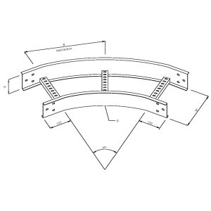 Steel Cable Ladder-45o Elbow