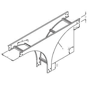 Steel Cable Ladder – 90o Vertical Tee