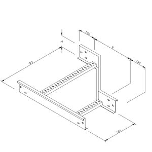 Steel Cable Ladder – Right Offset Reducer