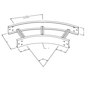 Steel Cable Ladder – 45O Elbow