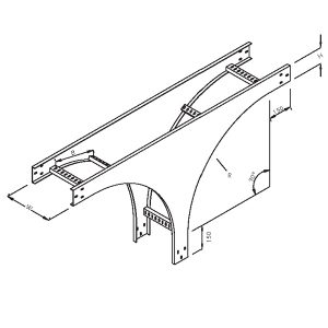 Steel Cable Ladder – 90o Vertical Tee