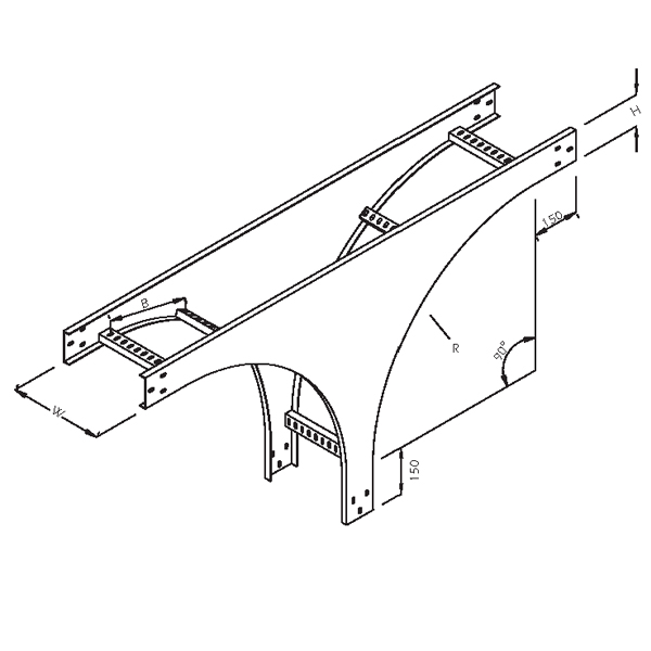 Steel_Cable_Ladder_29 Steel Cable Ladder – 90o Vertical Tee