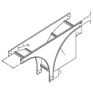 Steel Cable Ladder – 90o Vertical Tee