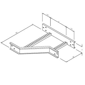 Steel Cable Ladder – Left Offset Reducer