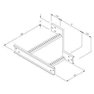 Steel Cable Ladder – Right Offset Reducer