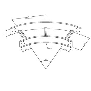 Steel Cable Ladder – 45o Elbow
