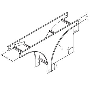 Steel Cable Ladder – 90o Vertical Tee