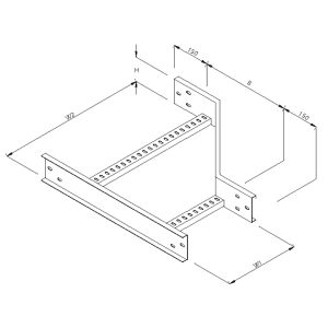 Steel Cable Ladder – Right Offset Reducer